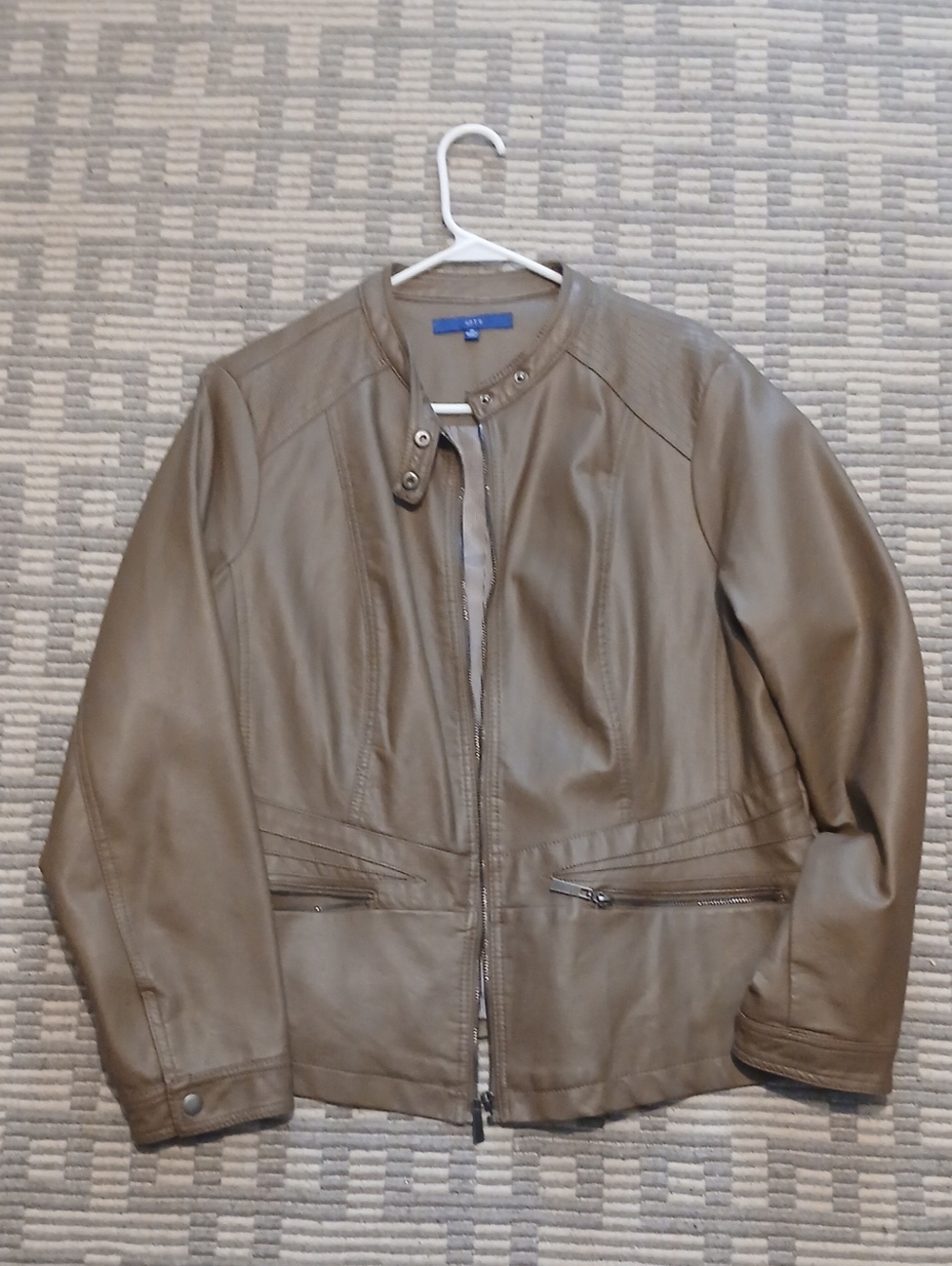 Apt. 9 Taupe Faux Leather Jacket